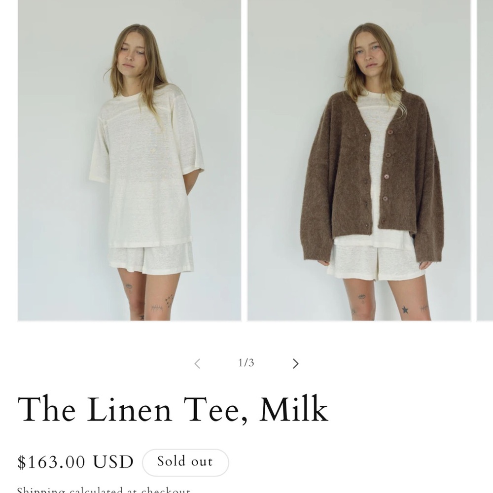 Boheme goods linen top & shorts in milk